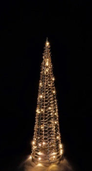 Ad Trend Sapin de Noël Or 40 LED H 80 à Batterie Cm Lumière Chaude