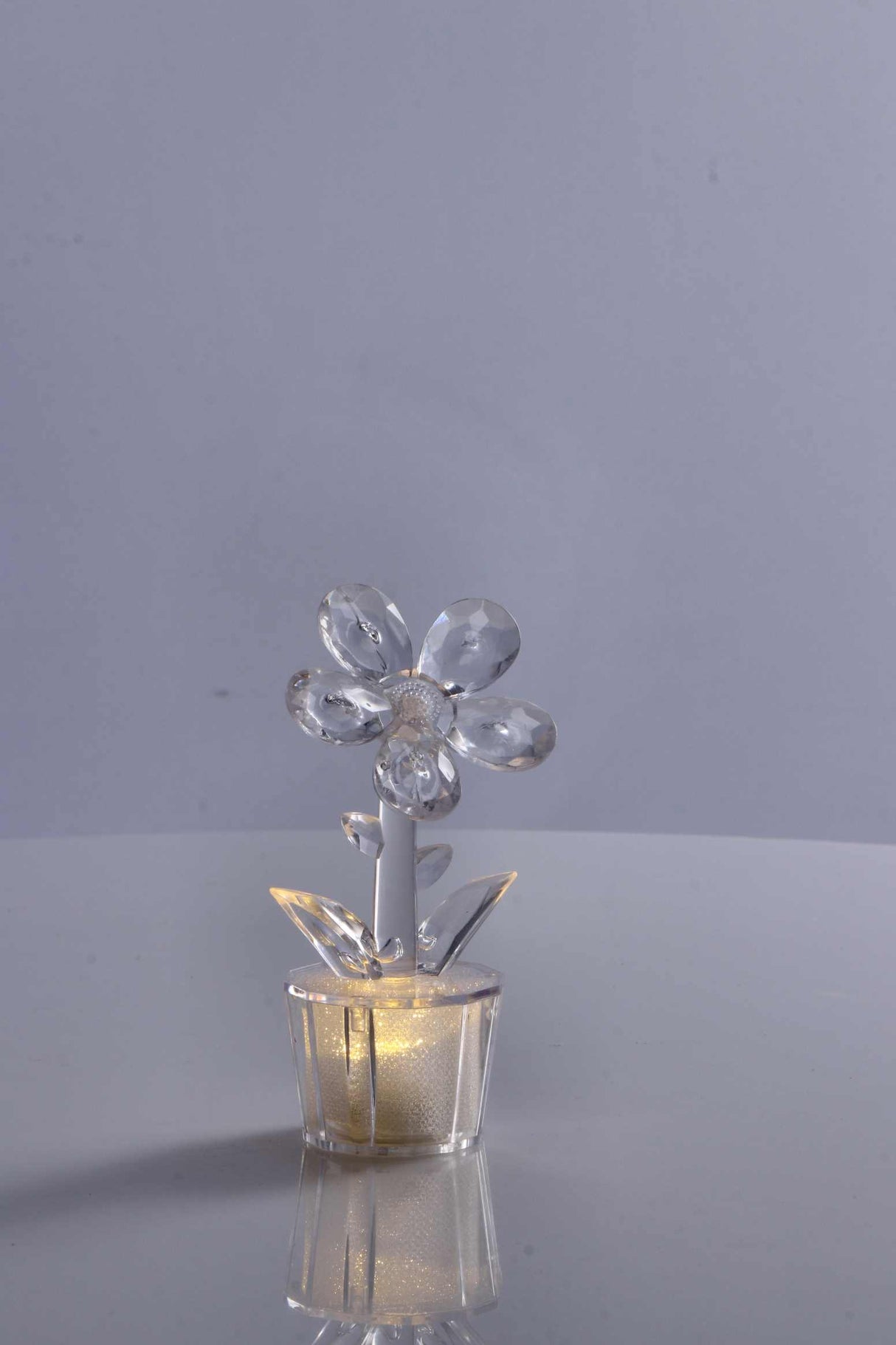 regalo italiano regalo italiano minilampada fiore da tavola ass d 6 cm h 12 cm trasparente 1 pz ean 8057586125018