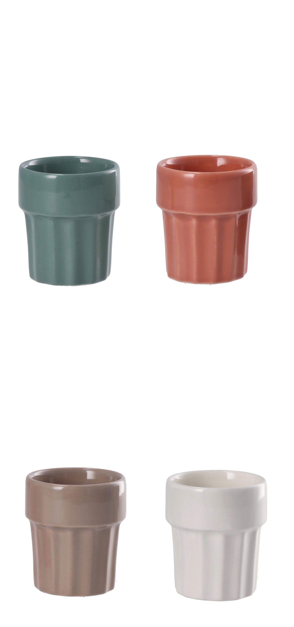 regalo italiano regalo italiano bicchierino righe coen ceramica ass 95 cl bianco grigio rosso salvia 1 pz ean 8057586128651