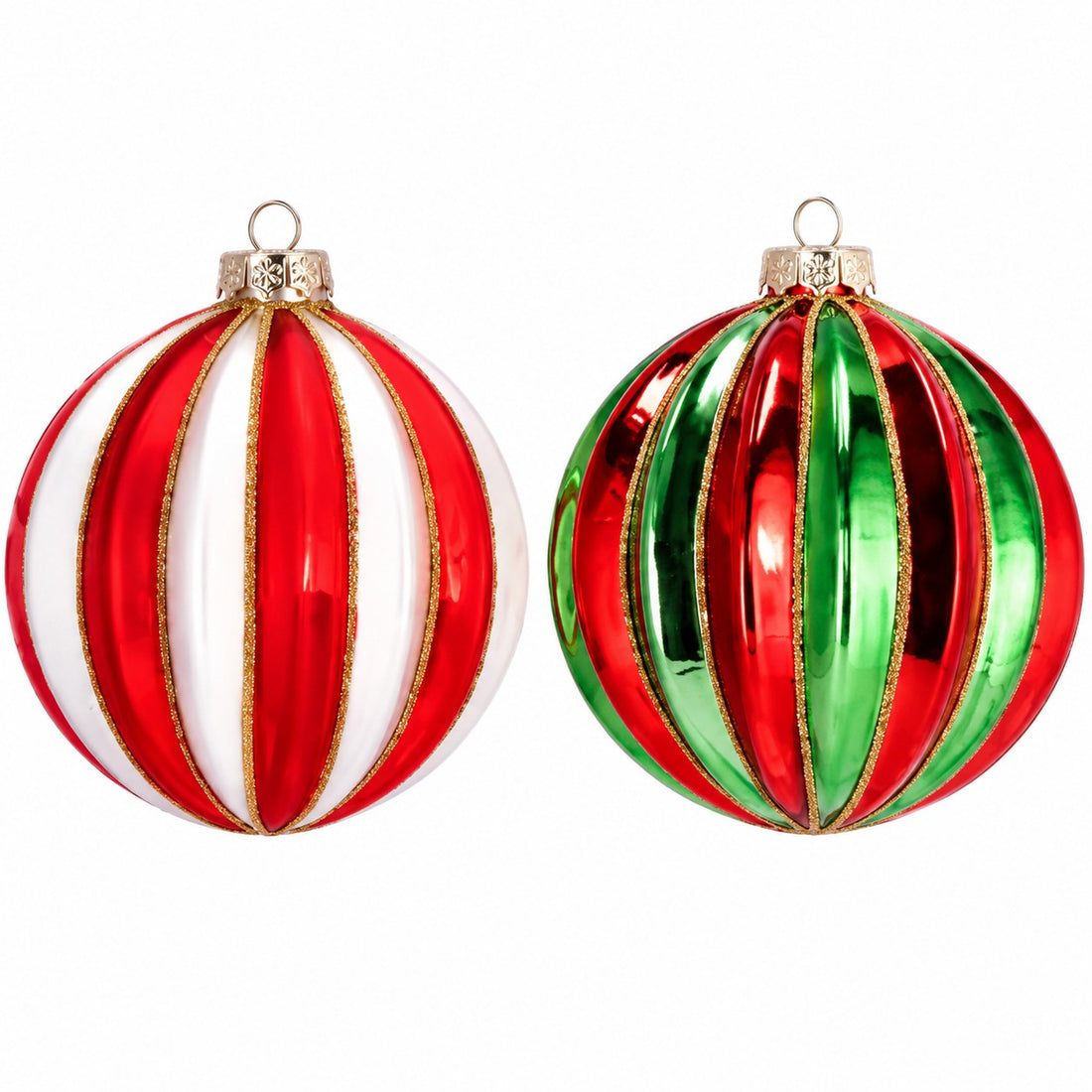 Ad Trend Boule de Noël en Verre Bicolore Ø10 cm Assortie 1 pcs – Décoration Noël