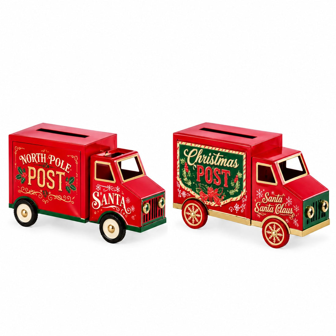 Ad Trend Camion Décoratif de Noël en Fer Assorti 34x15xH19 cm 1 Pcs – Décoration de Noël