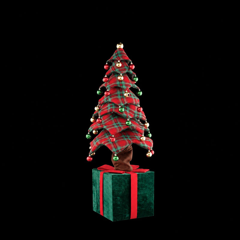 Ad Trend Sapin de Noël avec Paquet Cadeau Tartan 60x60xH150 cm – Décoration de Noël