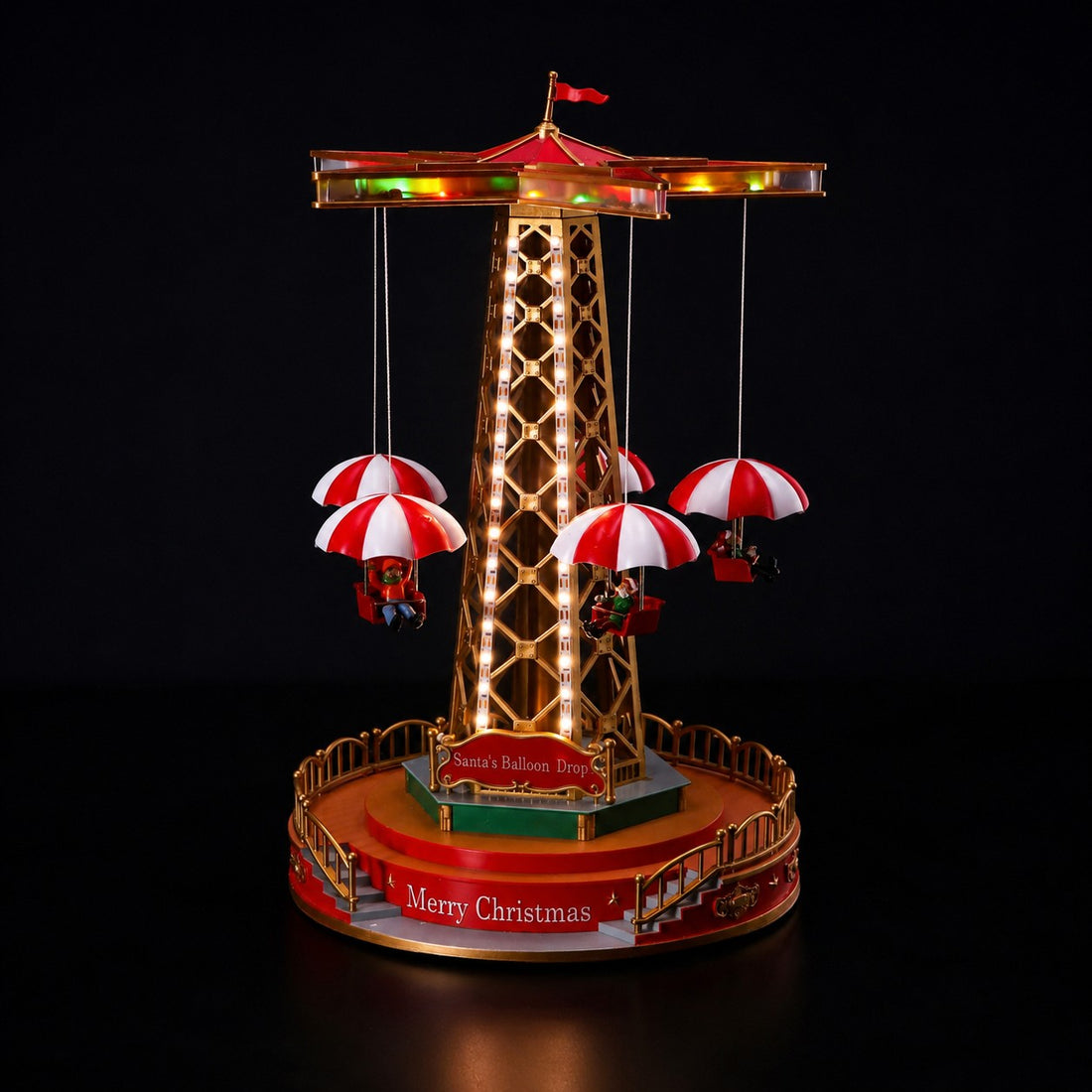 Carrousel de Noël Ad Trend avec 59 LED D 25 Cm H 45 Cm Rouge