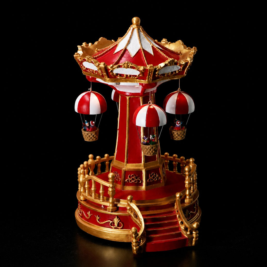 Ad Trend Carrousel de Noël avec 12 LED 22 x 18 cm H 30 cm Multicolor