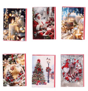 Ad Trend Carte de Vœux de Noël avec Enveloppe Assortie 12x17 cm 1 Pcs – Carte Cadeau de Noël