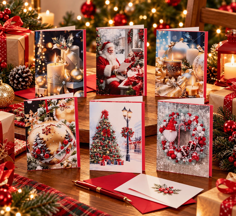 Ad Trend Carte de Vœux de Noël avec Enveloppe Assortie 12x17 cm 1 Pcs – Carte Cadeau de Noël