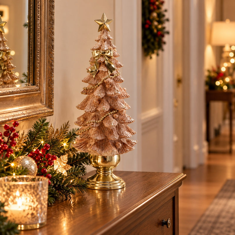 Ad Trend Albero di Natale Decorativo in Resina Ø14xH33 cm – Soprammobile Natalizio per la Decorazione della Casa