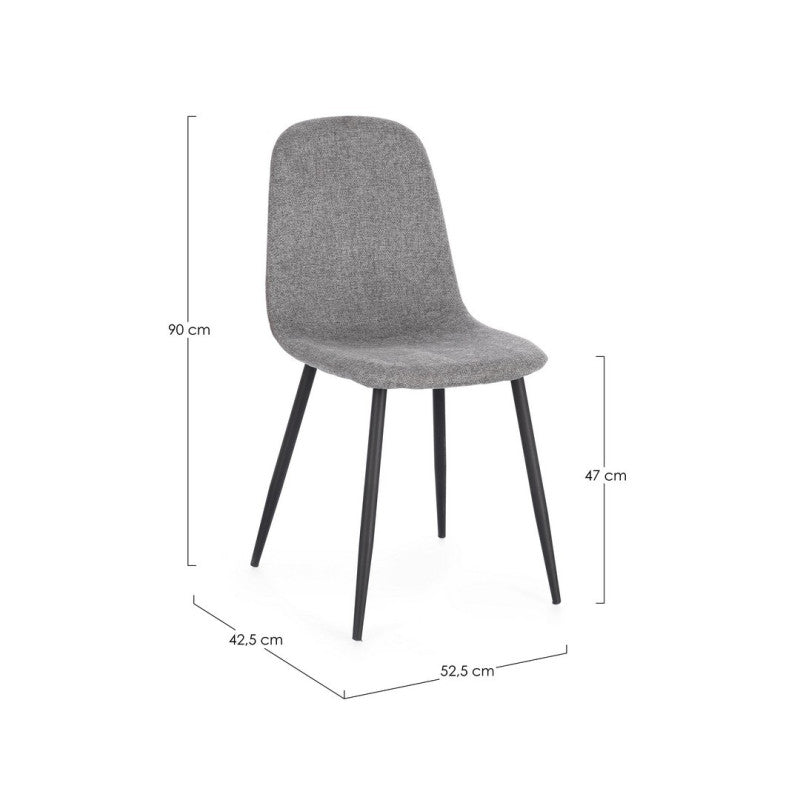 Bizzotto Chaise Irelia Gris Foncé