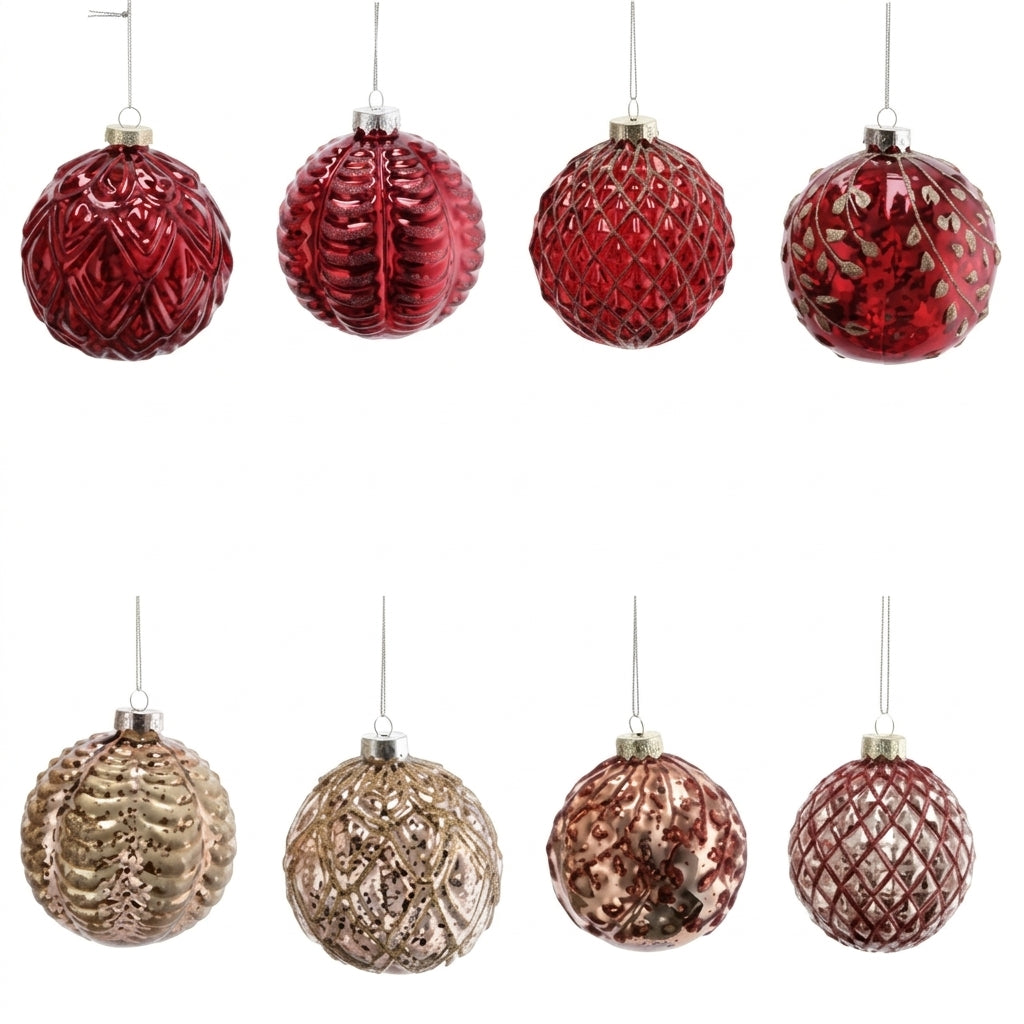 Boule de Noël Ad Trend en Verre Assortie Ø10 cm 1 Pcs – Décoration pour Sapin de Noël