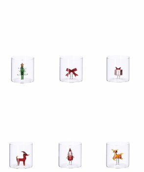 Ad Trend Verre de Noël en Verre avec Figure 3D Assortis 360 ml 1 Pcs – Accessoire Décoratif pour la Table de Noël