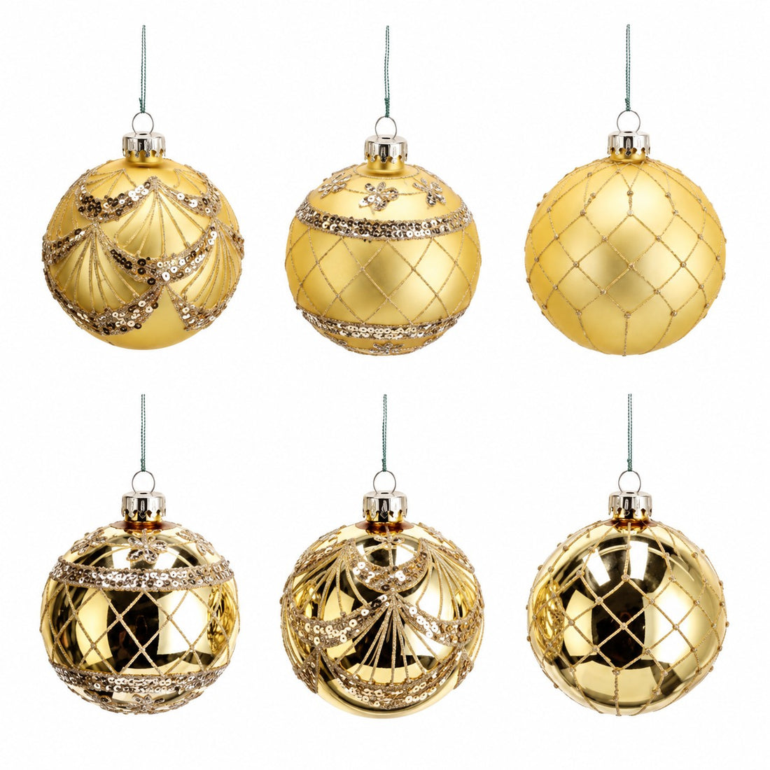 Ad Trend Boule de Noël en Verre Doré Assortie Ø8 cm 1 pcs – Décoration pour Sapin de Noël