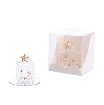 Ad Trend Décoration de Noël en Verre avec Crèche 6x7 cm – Ornement Décoratif pour Sapin de Noël