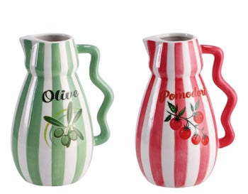Ad Trend Vase Décoratif en Forme de Cruche en Céramique Ass. 13x16xH12 cm 1 pcs – Complément de Décoration pour Fleurs et Plantes, Décoration pour la Maison