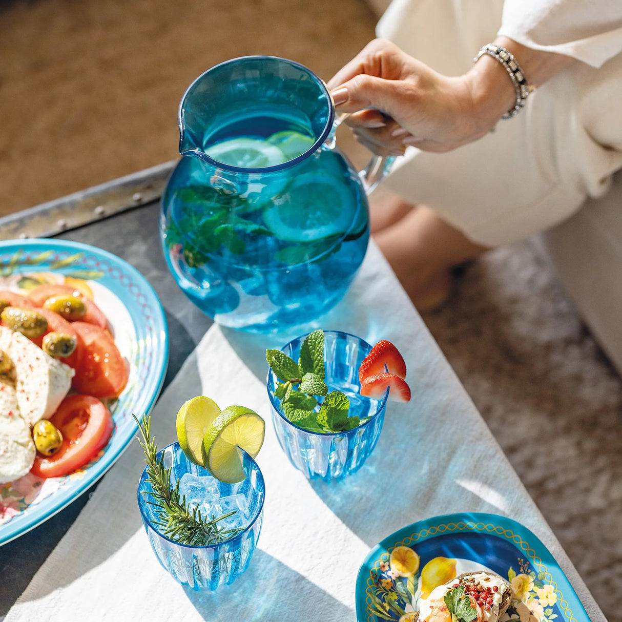 GUZZINI Dolce Vita Carafe Ballon Couleur Nacre