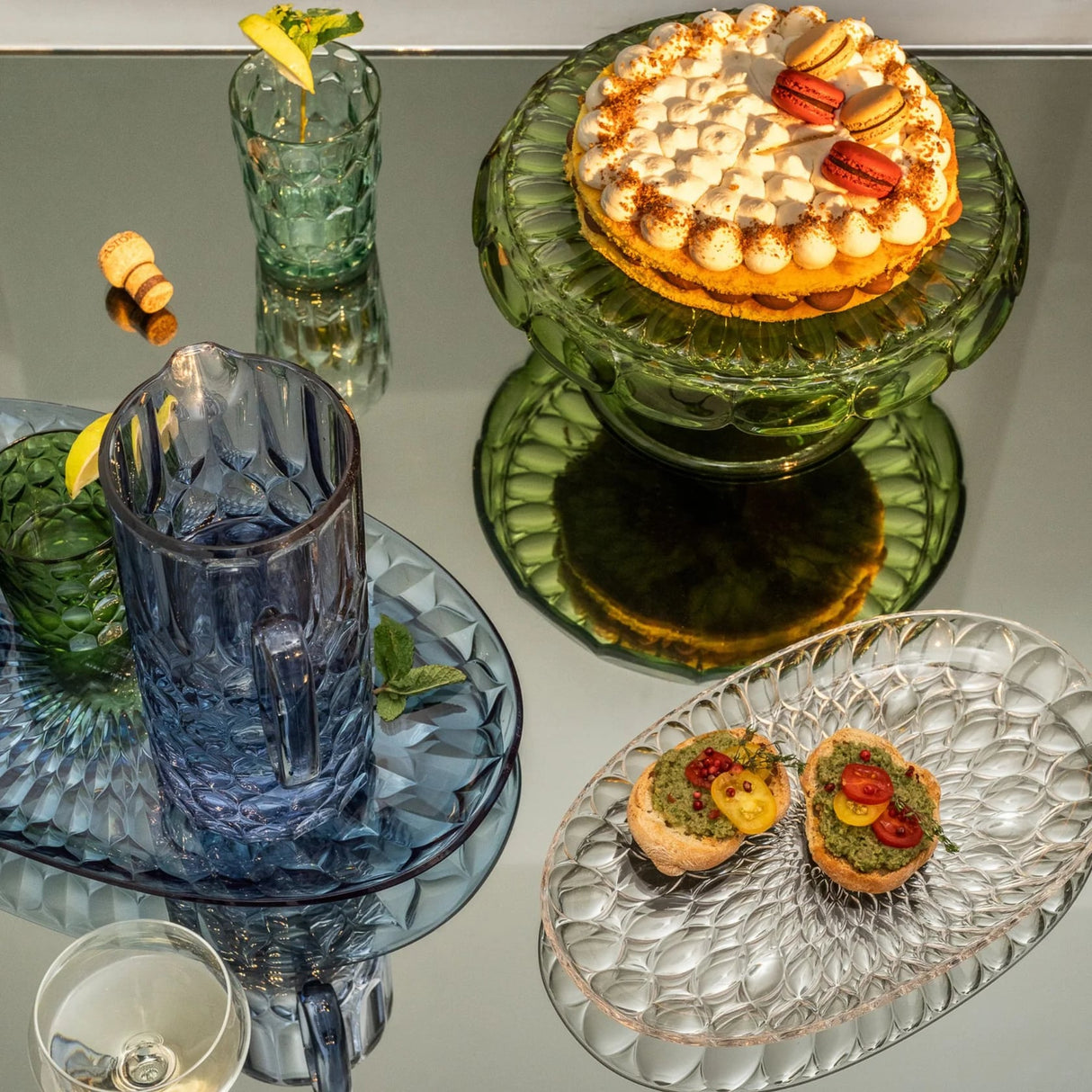 guzzini guzzini vassoio tondo piccolo vanity bio based d 30 cm verde ninfea ean 8008392395478