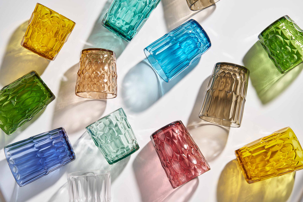 guzzini guzzini bicchiere alto decoro 3 vanity bio based d 86 cm h 118 cm 480 cc trasparente ean 8008392396079