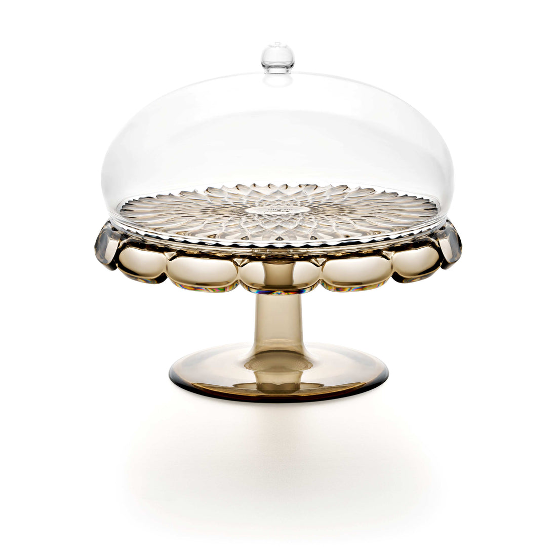 GUZZINI Support à gâteau avec cloche Vanity Bio-Based D 30 cm Fumé