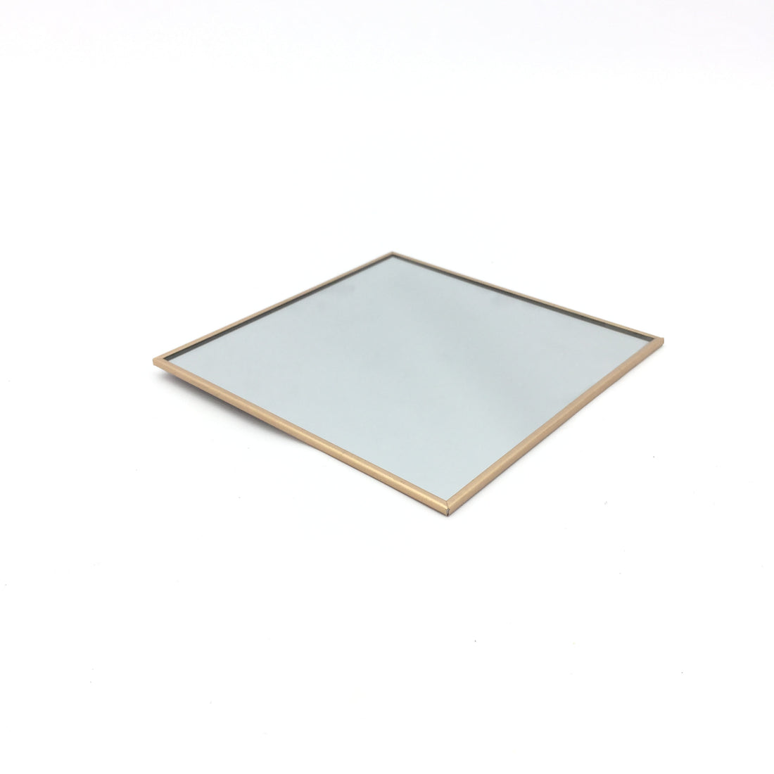Miroir Vimin Box, pièce maîtresse, image 17 x 17 cm, doré