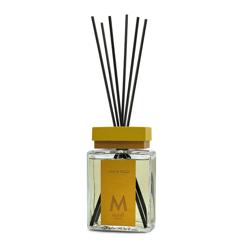 Muhà Luxe Diffuseur d'Ambiance avec Bâtonnets Raisin et Figue 1 000 ml