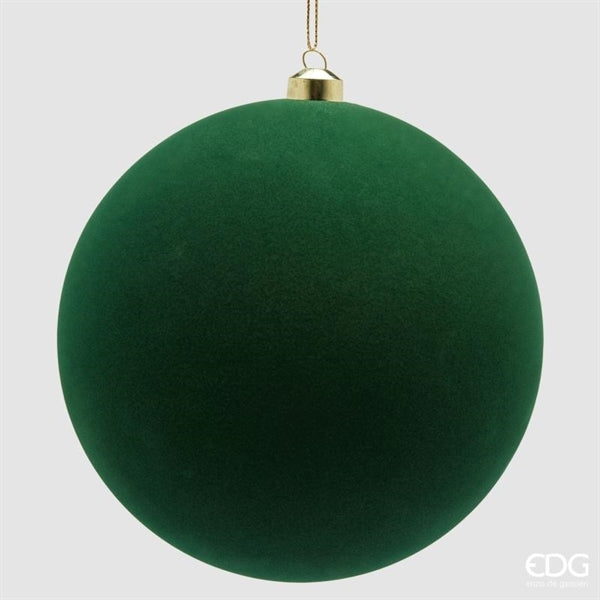 EDG Enzo De Gasperi Boules de Noël en Velours Dark Green Ø20 cm – Décoration Sapin