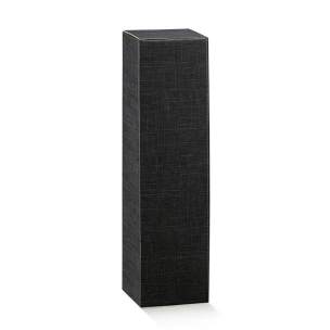 Coffret pour bouteilles de champagne Scotton 100 x 100 x 340 mm, soie noire, 10 pièces
