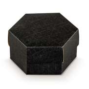 Boîte hexagonale Scotton avec séparateur 110 x 60 mm noire, 10 pièces
