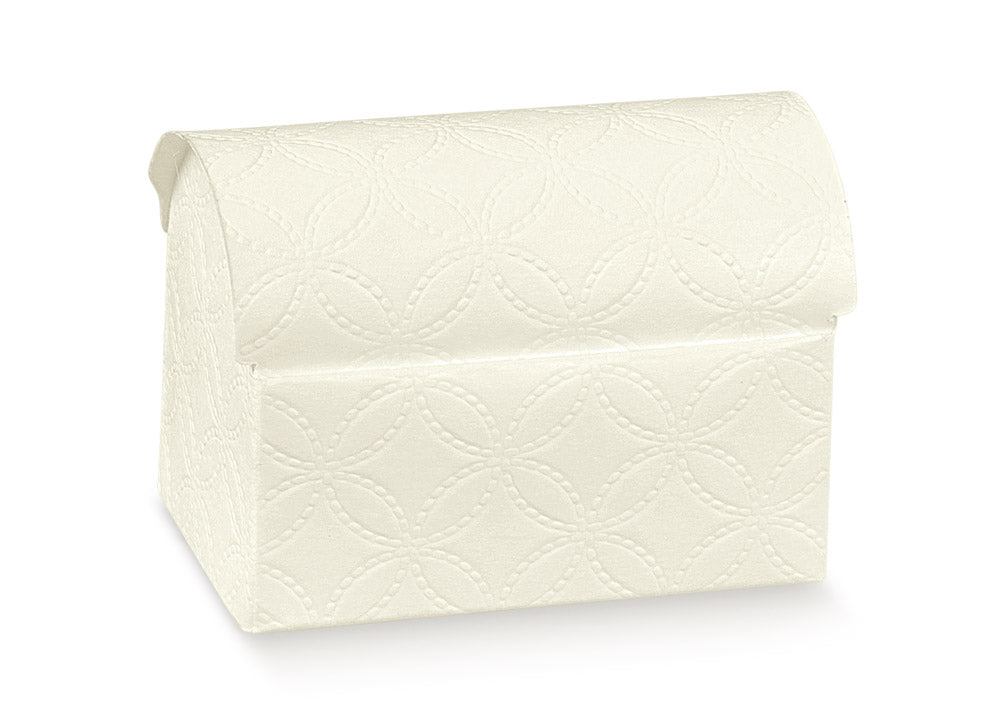 Boîte à confettis Scotton 130 x 90 x 95 mm Matelassè Blanc 10 pièces