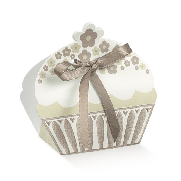 Support à confettis pour cupcakes Scotton 50 x 35 x 80 mm, gris tourterelle, 10 pièces