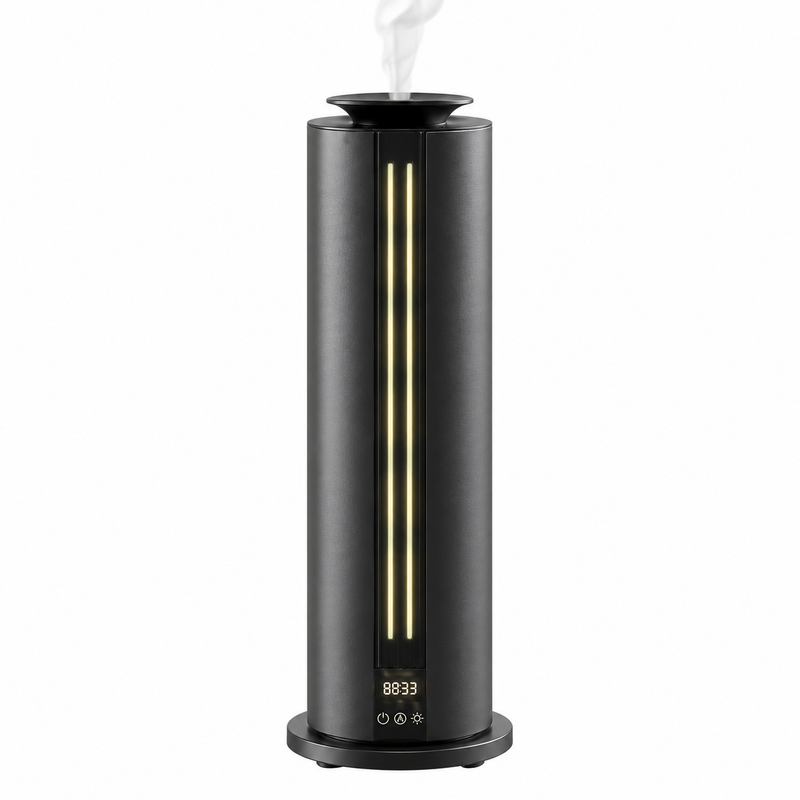 DESSENZE Diffuseur de Parfum Haute Pression Tower Light Gris Anthracite – Diffuseur d'Ambiance Baies Rouges