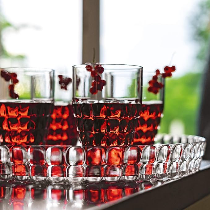 Plateau rond Tiffany GUZZINI D 35,6 cm H 4 cm Transparent