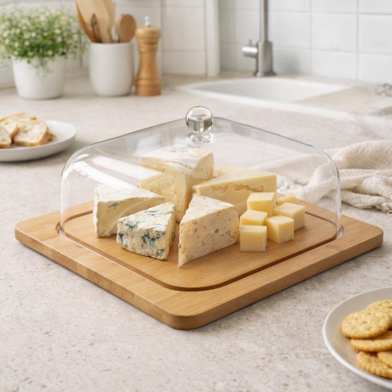 Verse Porte-fromage en bambou 28cm