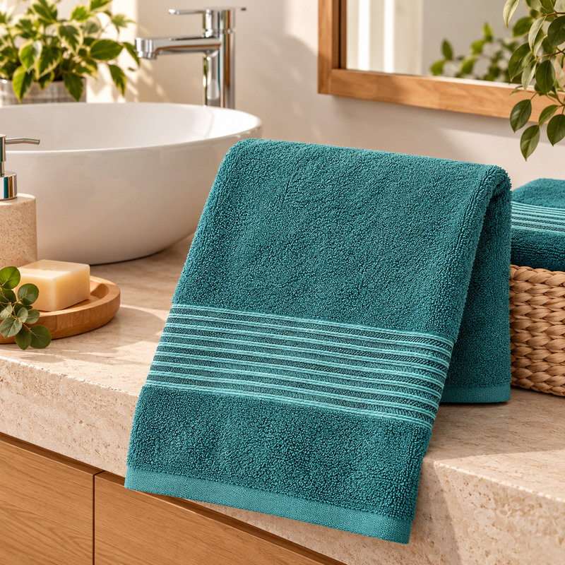 Androni Giocattoli Serviette d'invité en éponge – Serviette de bain douce et absorbante, couleurs assorties, 1 pièce