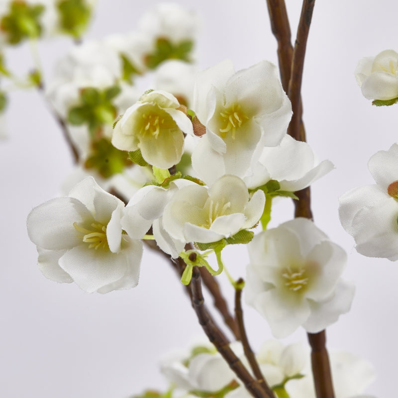 Branche de pêcher artificielle EDG Enzo De Gasperi H 105 cm Blanc