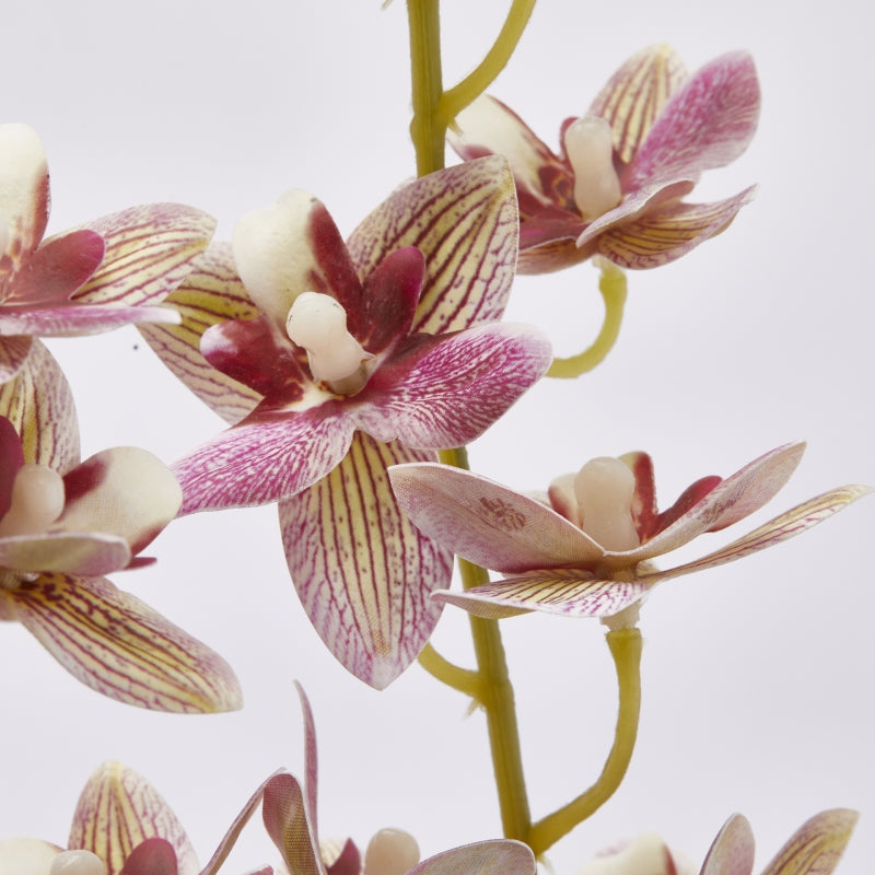 EDG Enzo De Gasperi Orchidée Oncidium Mini Branche X3 Cul Artificiel. H 90 cm Multicolore 1 pièce