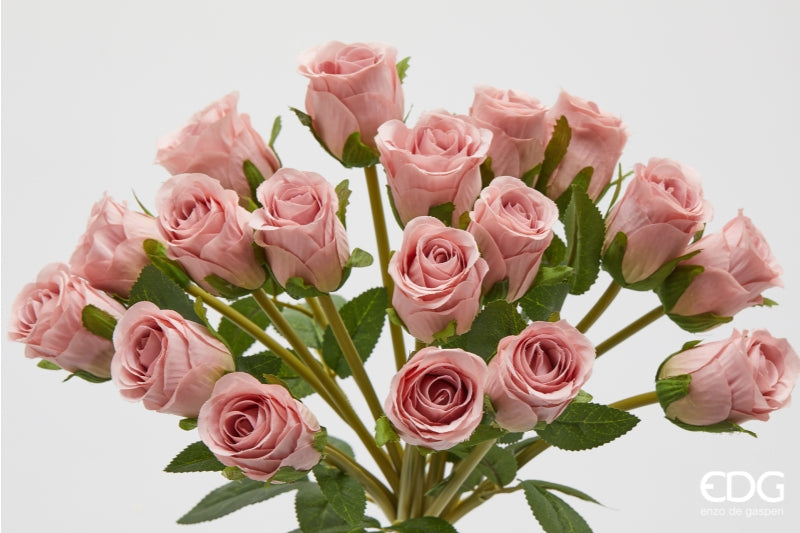 edg enzo de gasperi edg enzo de gasperi mazzo rosa 18 pz con foglie ass h 40 cm bouquet mauve 1 pz ean 8059824531261