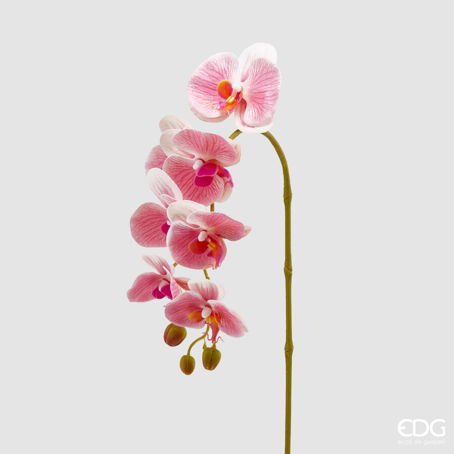 edg enzo de gasperi edg enzo de gasperi orchidea phalaenopsis olis ramo 3d x7 artificiale h 85 cm white pink ean 8056372972720