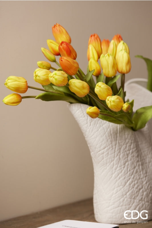 EDG Enzo De Gasperi Bouquet of 5 Tulips Olis Ass. H 40 Cm Orange 1 Pc