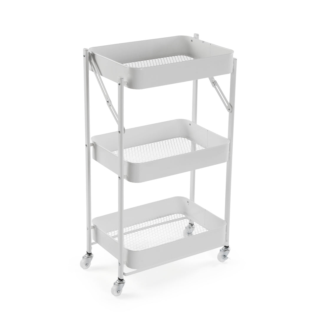 Chariot pliant Versa en métal blanc