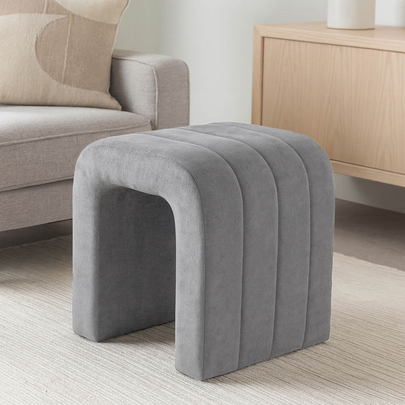 Versa Tabouret Rembourré Gris Foncé