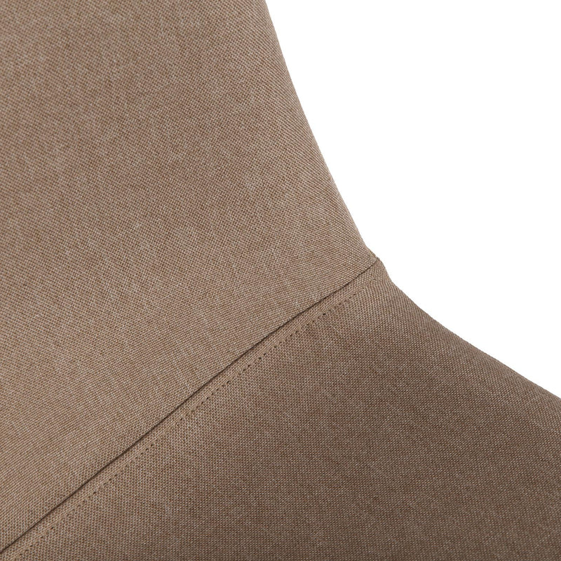 Versa Chaise de Salle à Manger Nora Couleur Camel en Tissu avec Pieds en Métal Noir – Chaise Moderne pour Cuisine et Salon