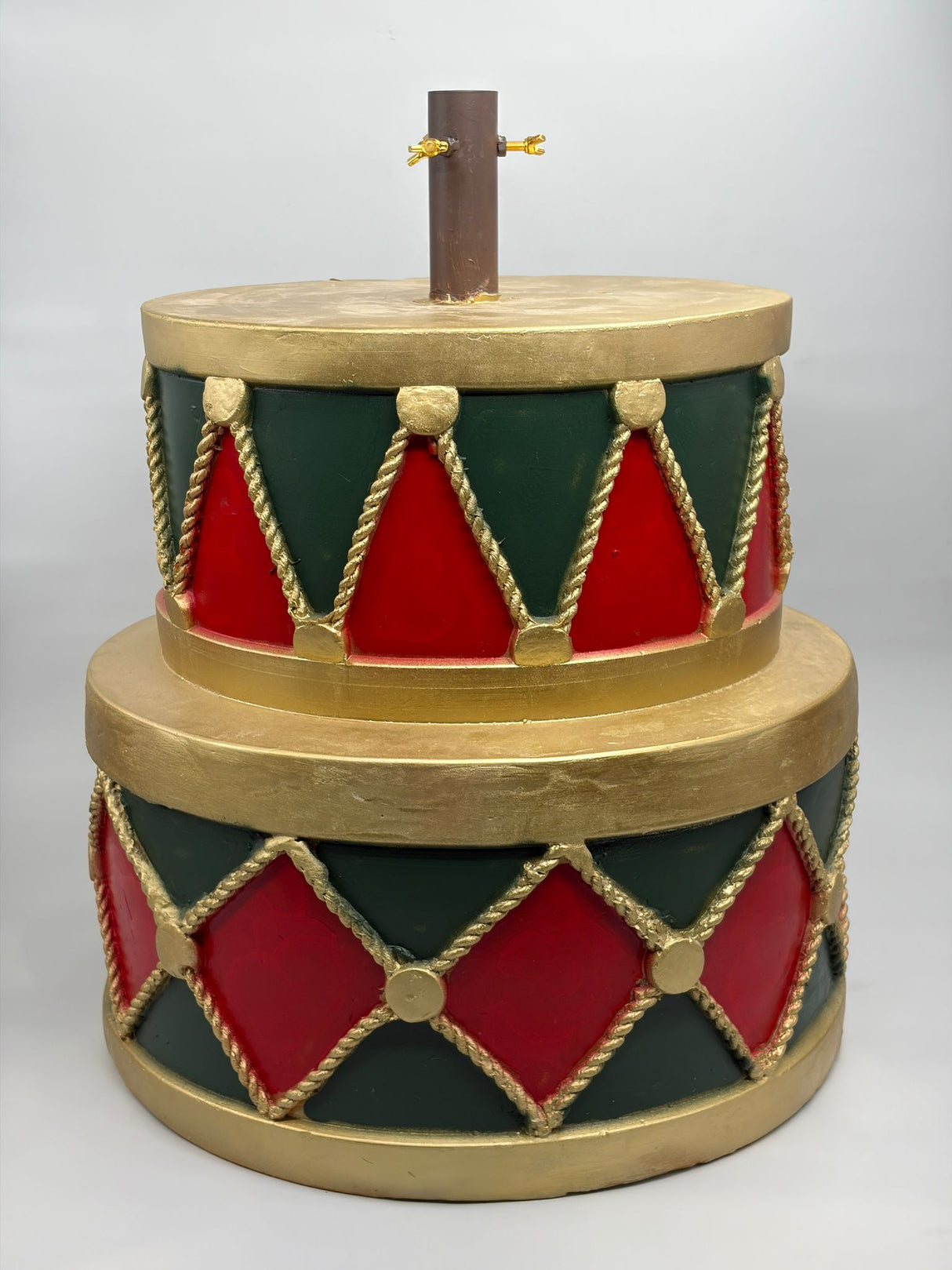 Sapin de Noël décoratif Precious Home Base en forme de tambour superposé, en polyrésine, 50 x 50 x 45 cm