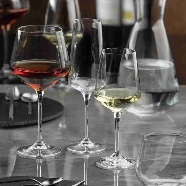 RCR Cristalleria Italiana Aria - A46 Vins Blancs - Lot de 6 Verres à Vin en Verre