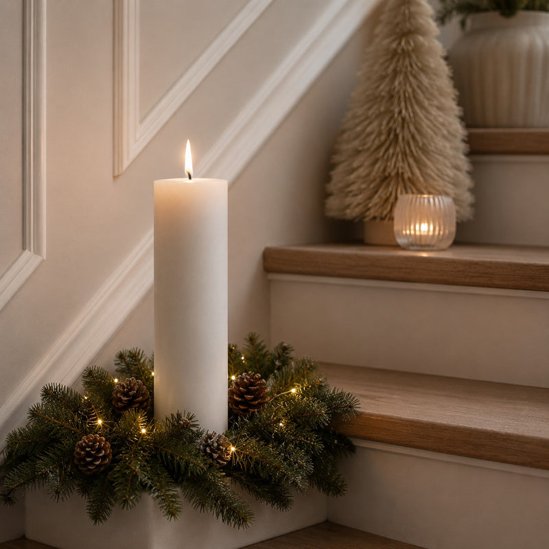 Bonturi Casa CANDELA LED CERA Bianca 10x20 Cm TOUCH