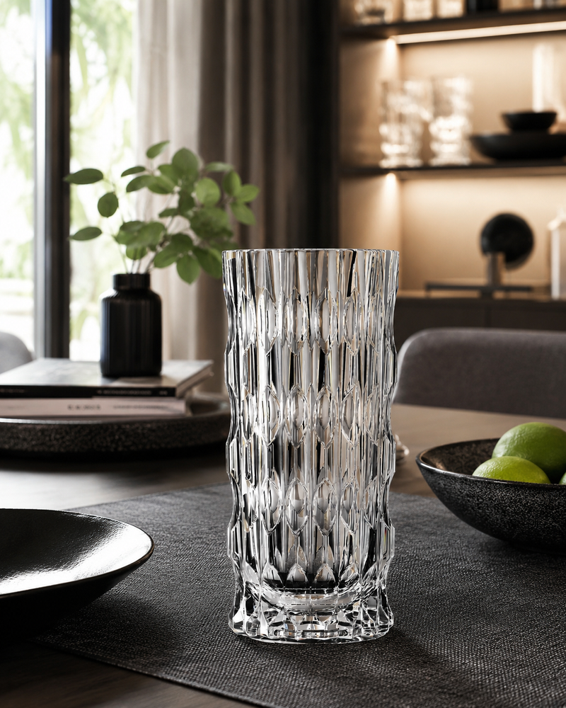 RCR Cristalleria Italiana Joker – Vase Porte-fleurs en Cristal Luxion® H 280 mm