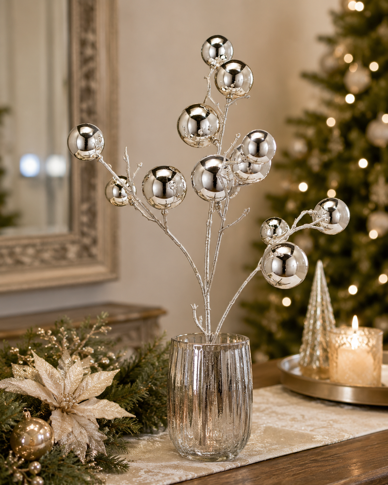 Décoration de Noël EDG Enzo De Gasperi PalleMix Branche X 12 H 53 Cm Or Clair