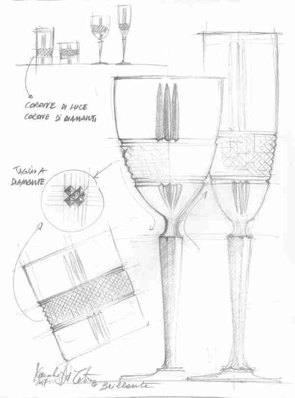 RCR Cristalleria Italiana Brillante - FL - Ensemble de 6 Flûtes en Verre