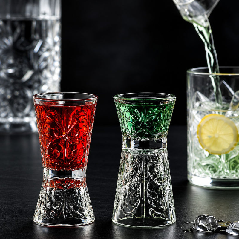 RCR Cristalleria Italiana Tattoo - Lot de 6 verres à liqueur ou doseurs en verre