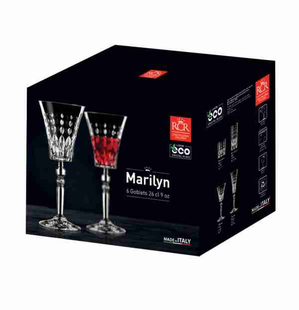 RCR Cristalleria Italiana Marilyn - Lot de 6 verres à vin en cristal