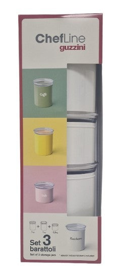 guzzini guzzini set 3 barattoli chef line ean 8008392384342