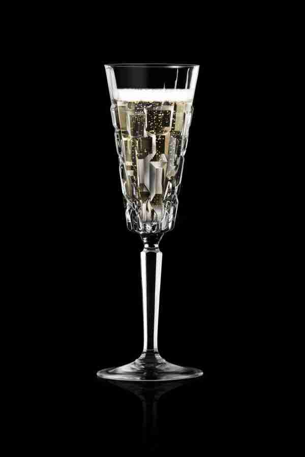RCR Cristalleria Italiana Etna - FL - Set of 6 Glass Flutes